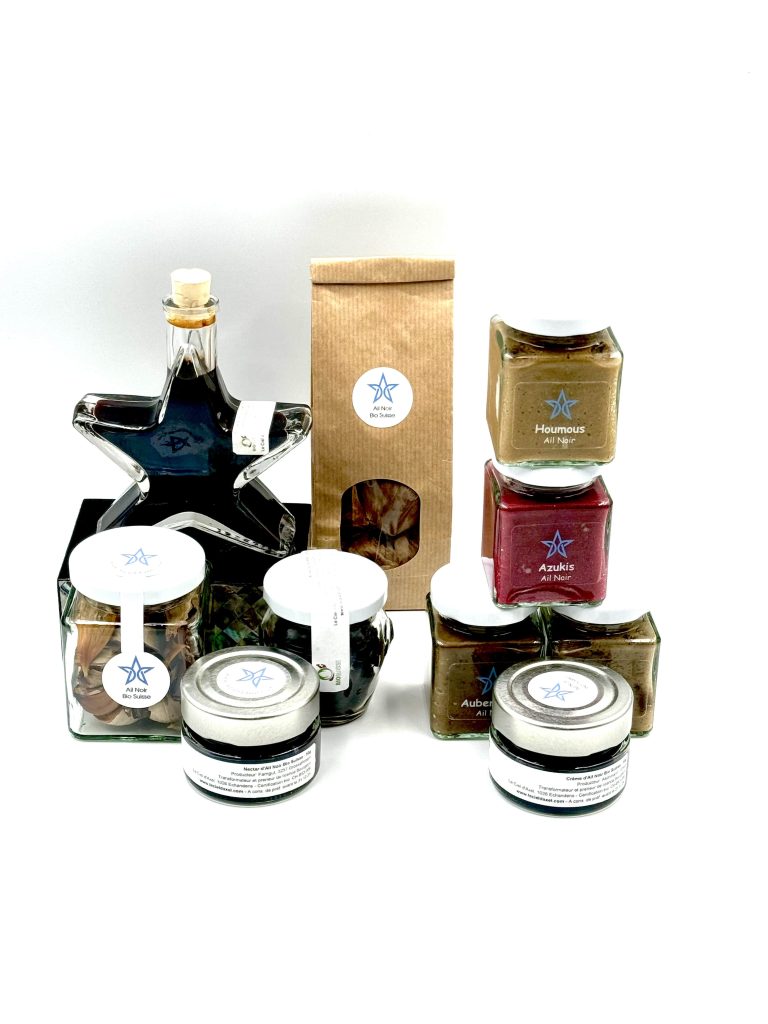 Coffret connaisseur qui regroupe tous les produits de la famille ail noir