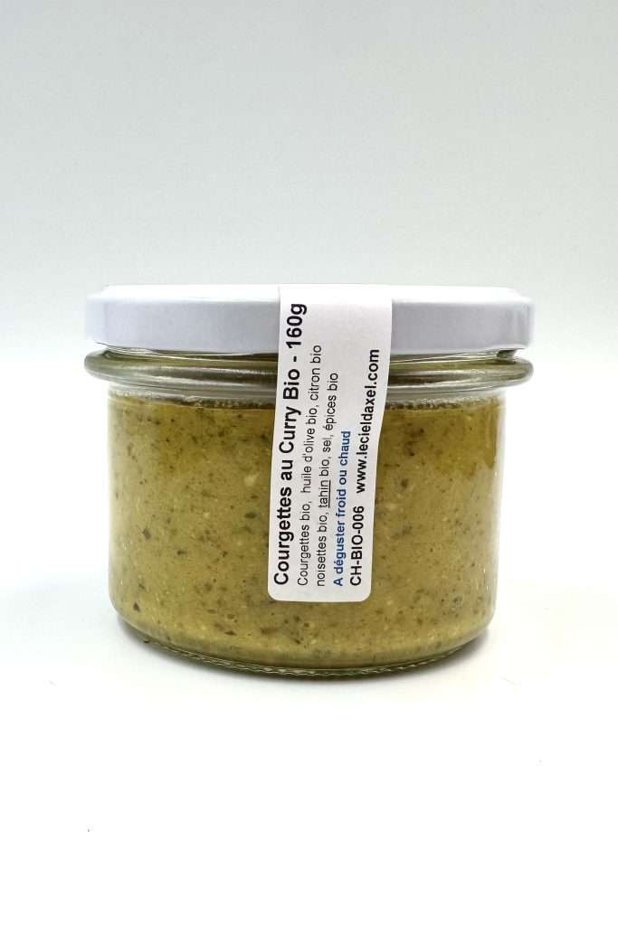 Pot de tartinade de courgettes au curry de 160g