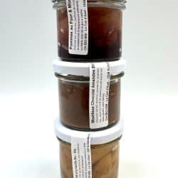 Trio de desserts sans gluten: Poire et vanille, pommes cuites au four et Moelleux au chocolat et amandes