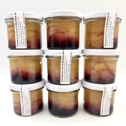 pommes cuites au four avec confiture de myrtilles