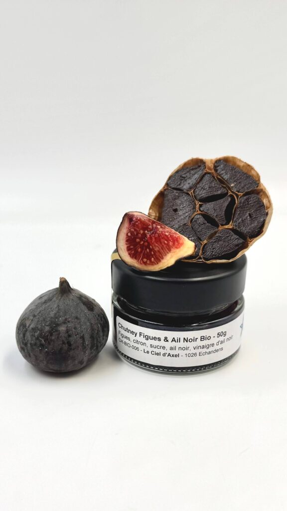 Chutney de figues rôties à l'ail noir bio